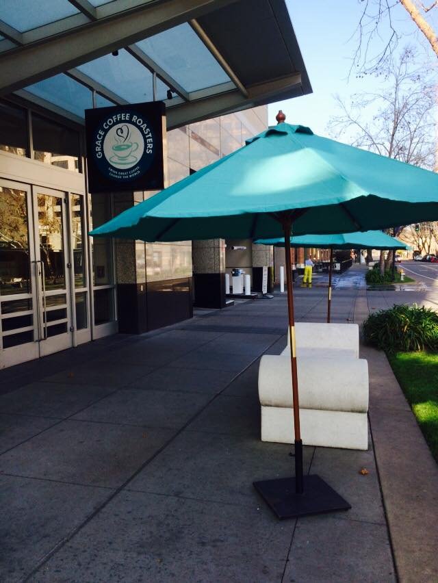 Storefront of Grace Coffee Roasters, specialty coffee shop in Sacramento