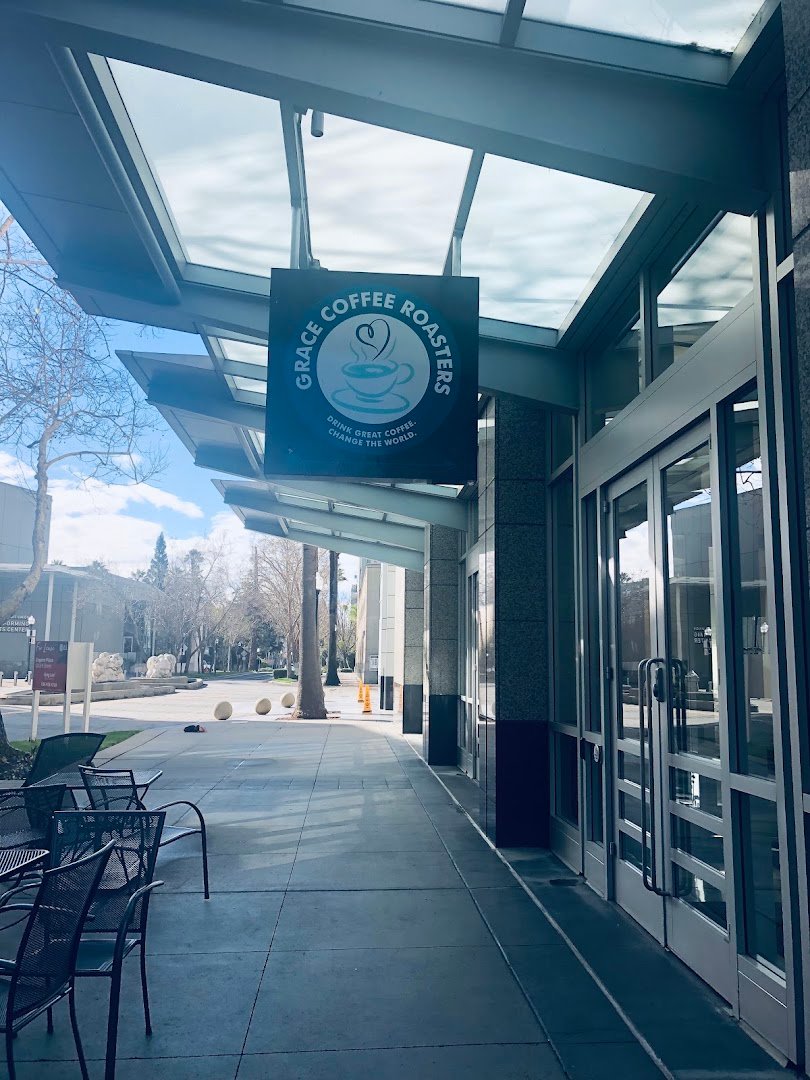 Storefront of Grace Coffee Roasters, specialty coffee shop in Sacramento