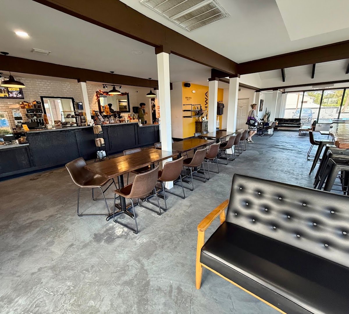 Interior of Kahwa Coffee, specialty coffee shop in Tampa-St. Petersburg