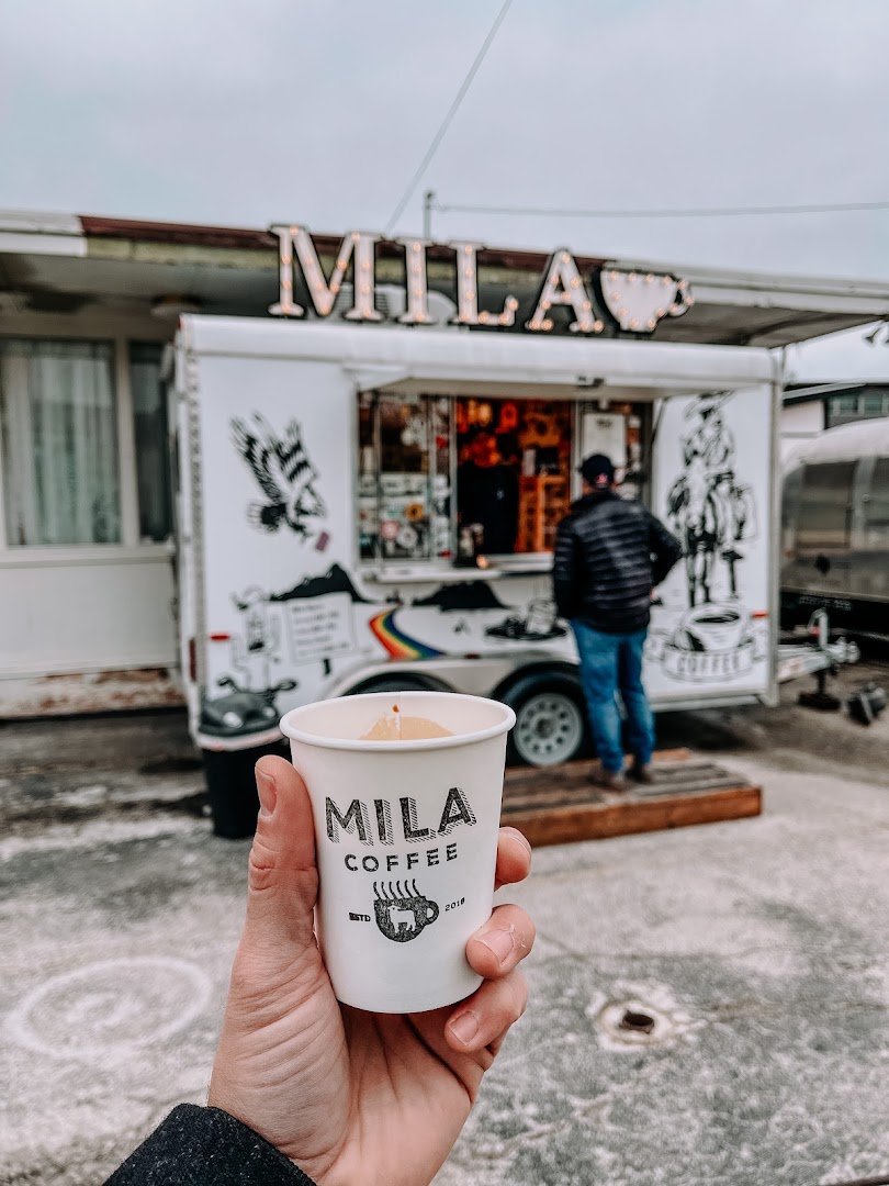 Storefront of Mila Coffee, specialty coffee shop in San Antonio