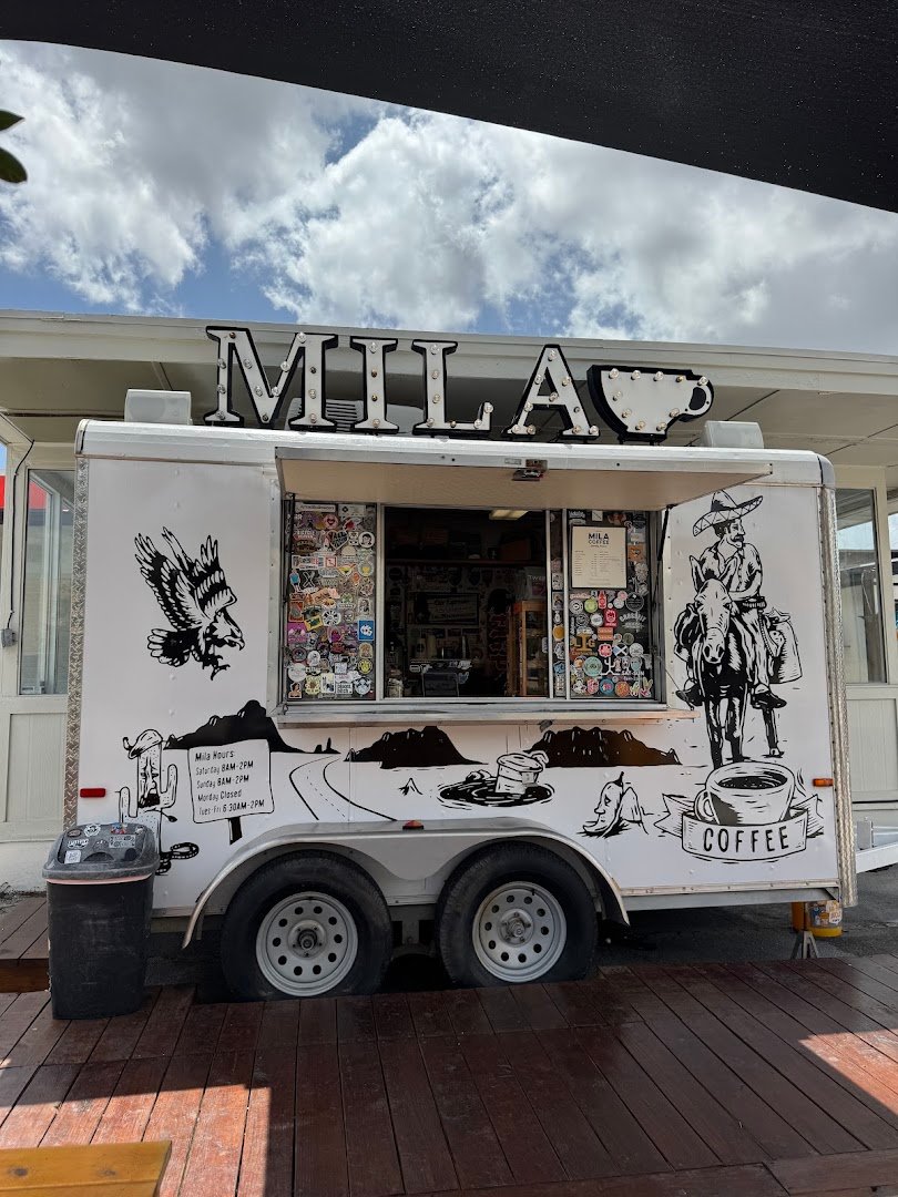 Storefront of Mila Coffee, specialty coffee shop in San Antonio