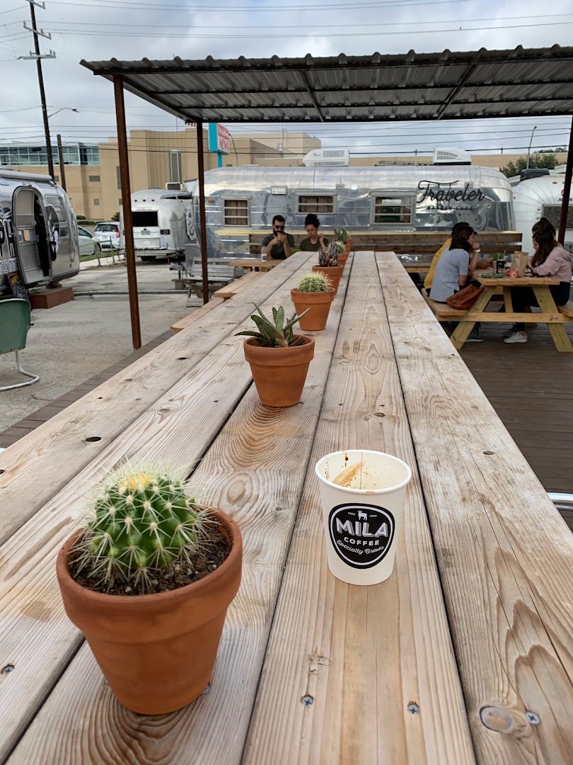 Storefront of Mila Coffee, specialty coffee shop in San Antonio