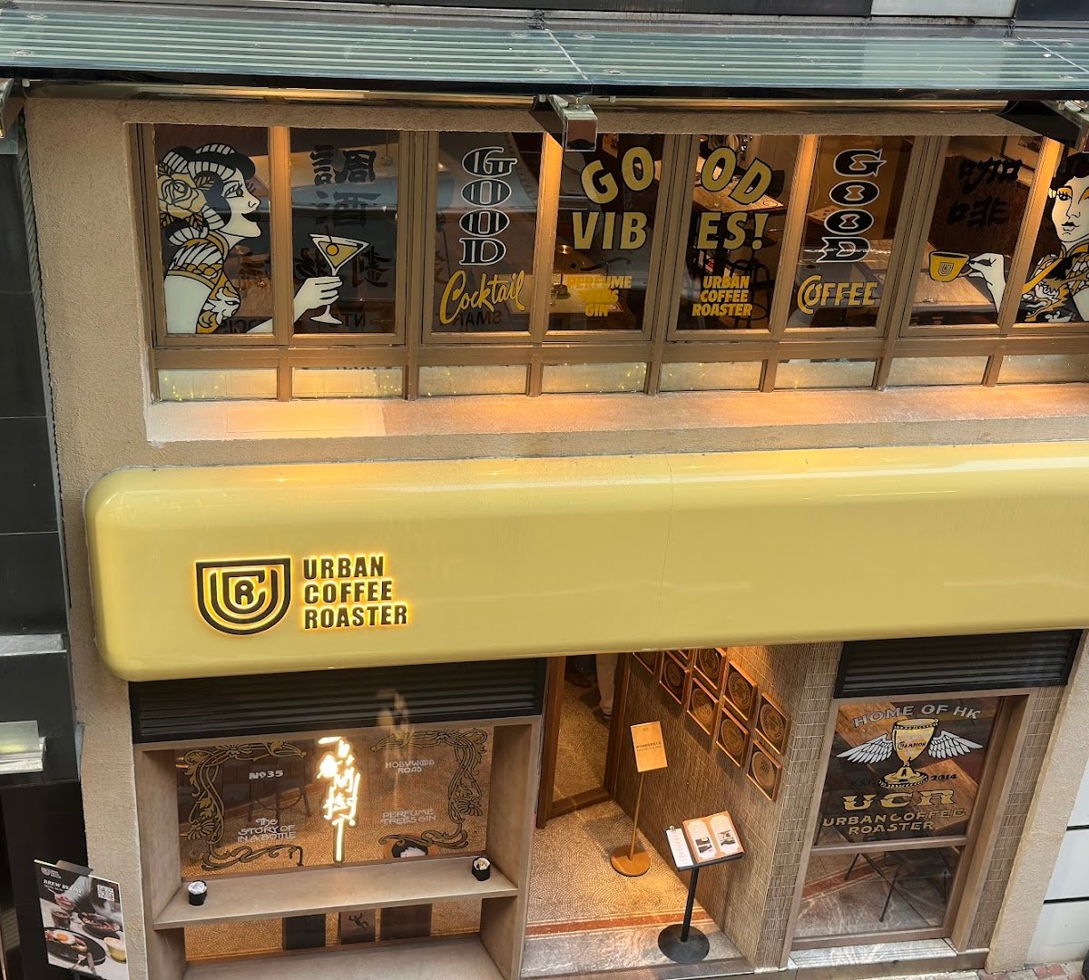 Storefront of Urban Coffee Roaster, specialty coffee shop in Hong Kong