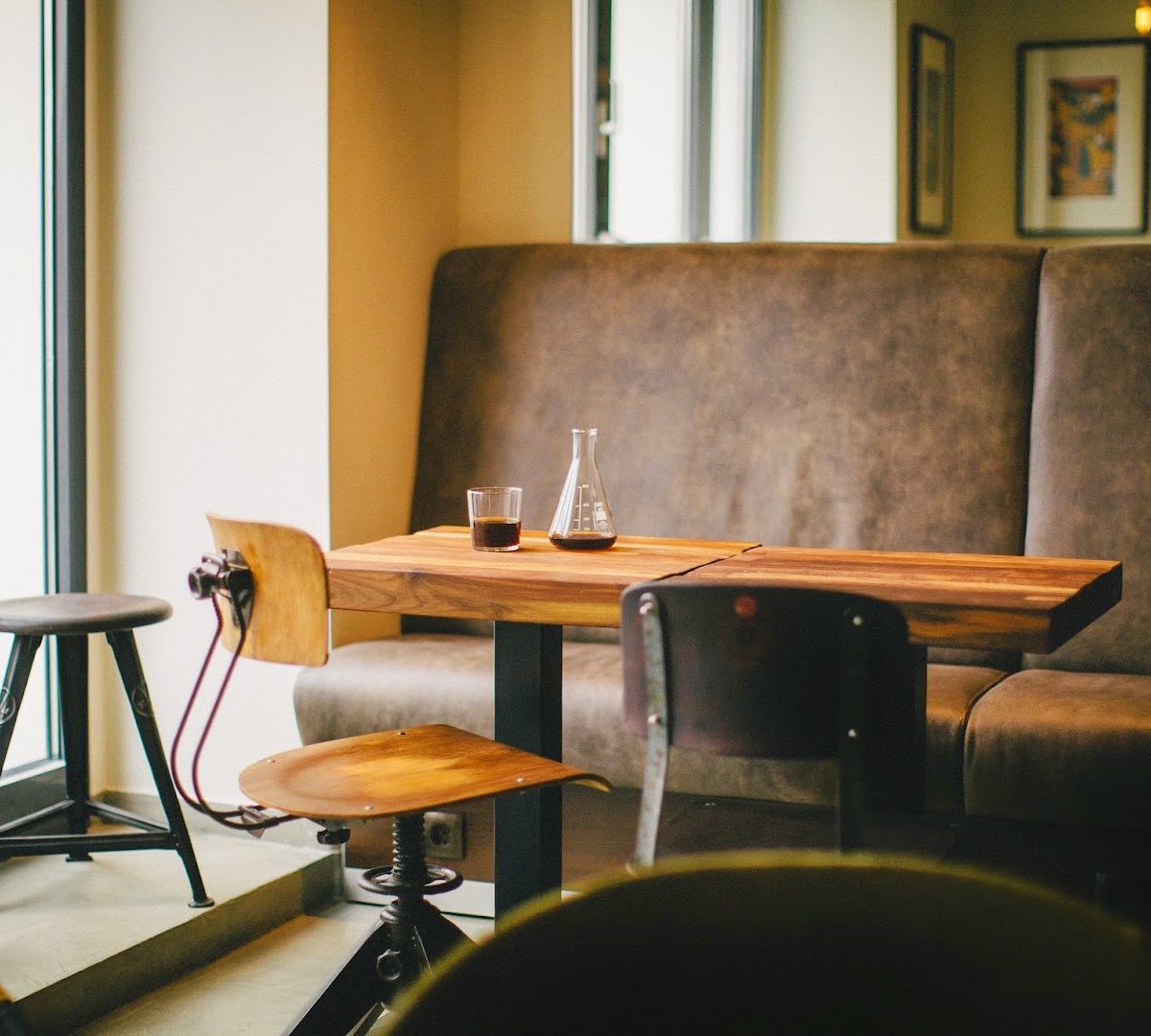 Interior of Jonas Reindl Coffee Roasters, specialty coffee shop in Vienna