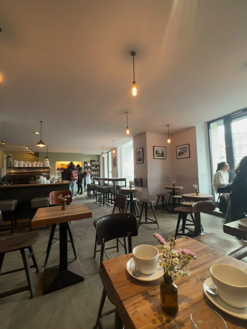 Interior of Jonas Reindl Coffee Roasters, specialty coffee shop in Vienna