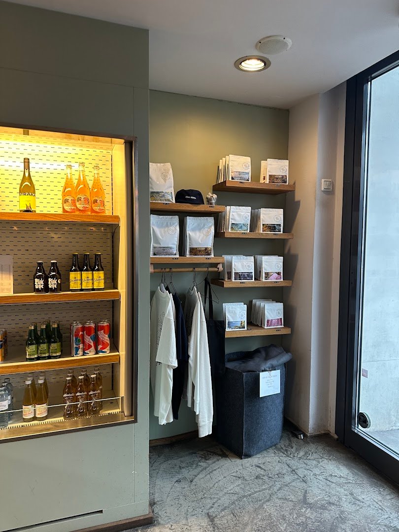 Interior of Jonas Reindl Coffee Roasters, specialty coffee shop in Vienna