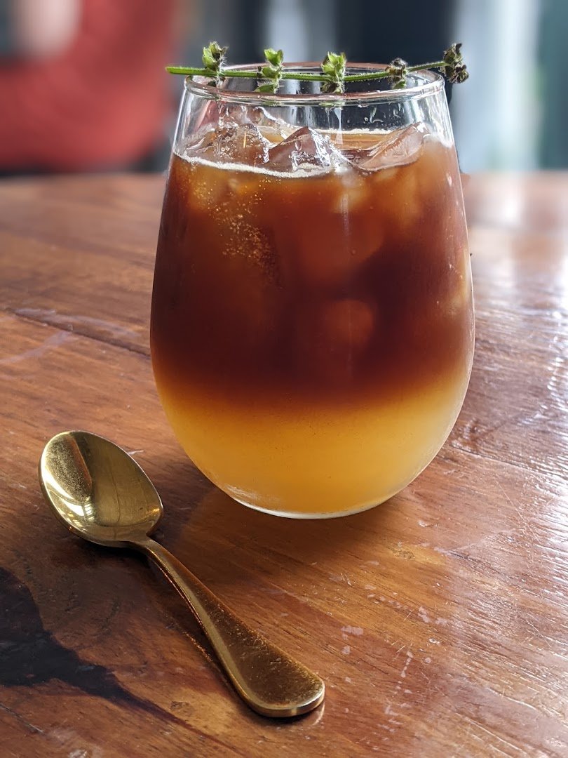 Coffee at Amberson Coffee & Grocer, specialty coffee shop in Indianapolis