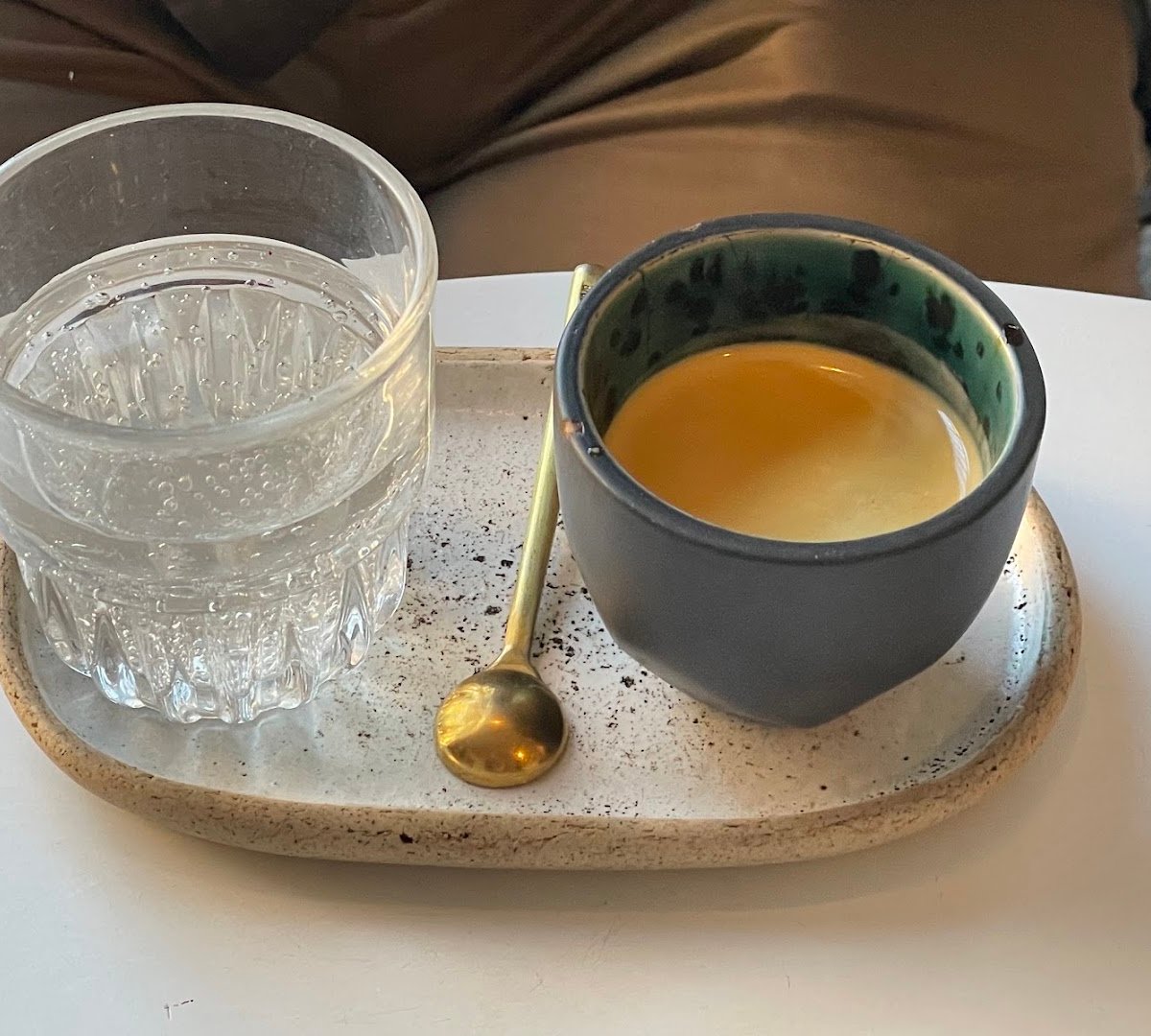 Coffee at Amberson Coffee & Grocer, specialty coffee shop in Indianapolis