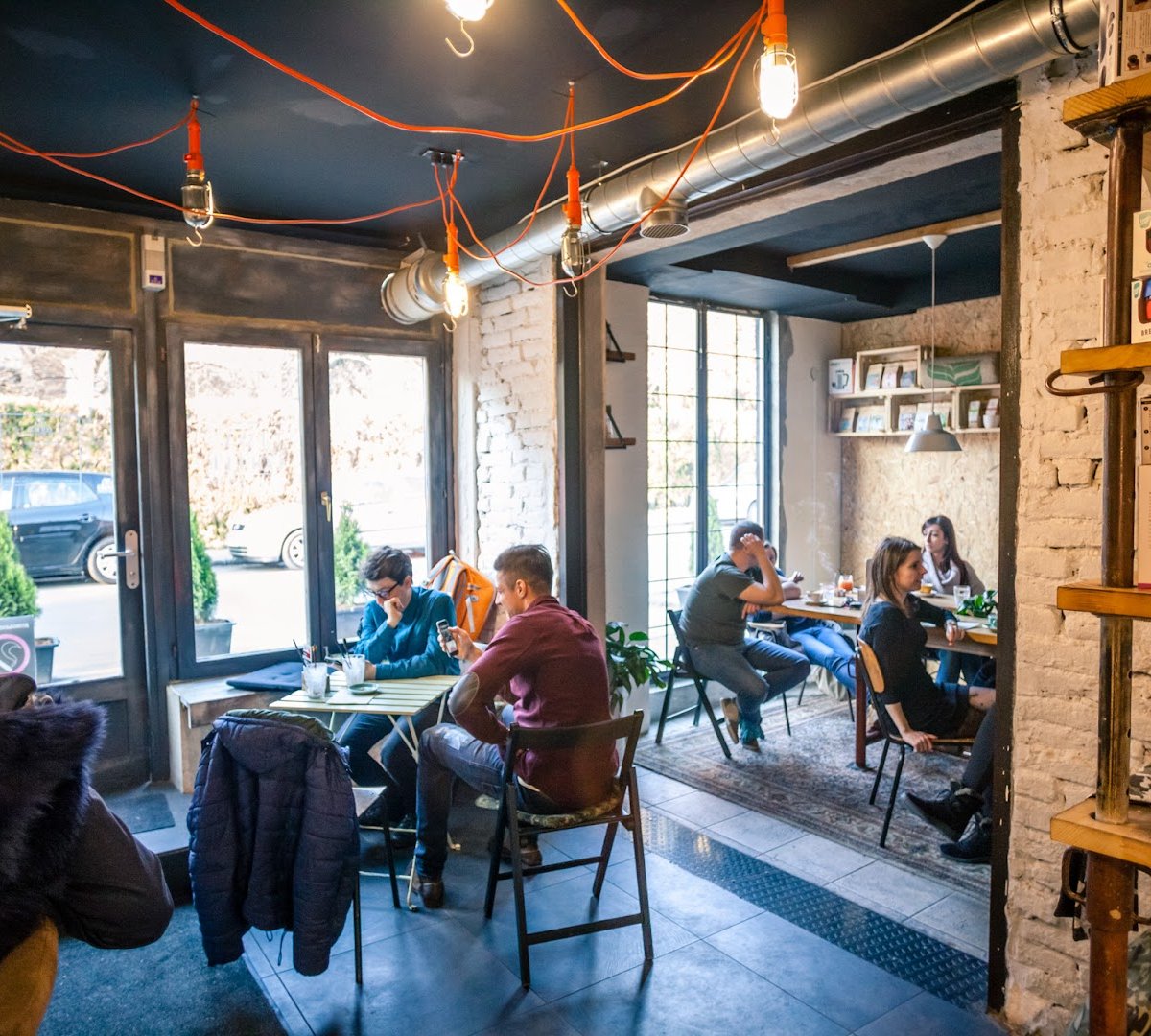 Interior of Java Coffee Serbia, specialty coffee shop in Belgrade