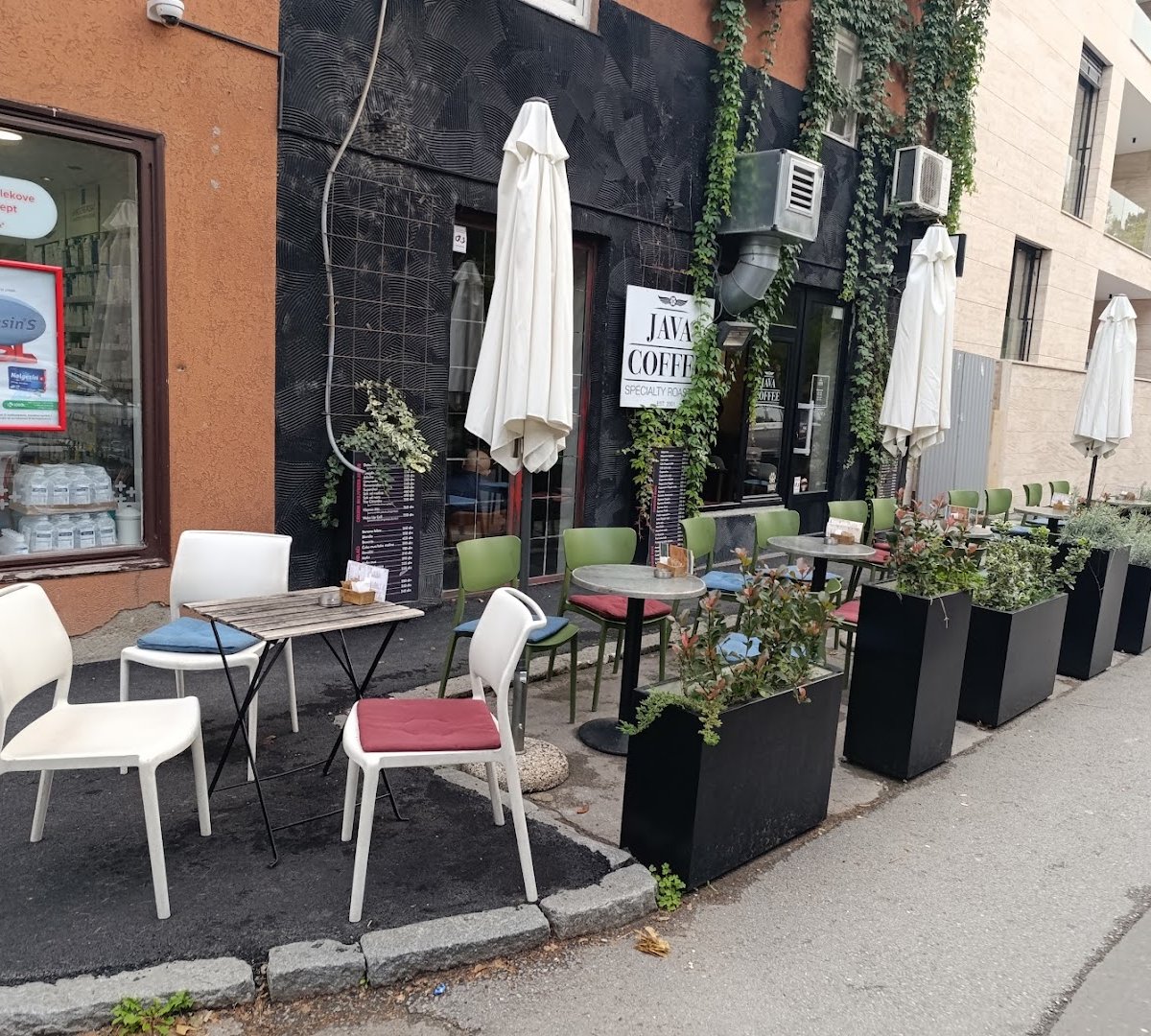 Storefront of Java Coffee Serbia, specialty coffee shop in Belgrade