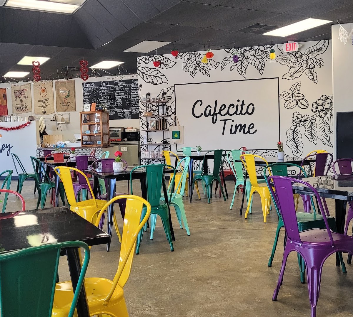 Interior of Coffee Alley, specialty coffee shop in Omaha