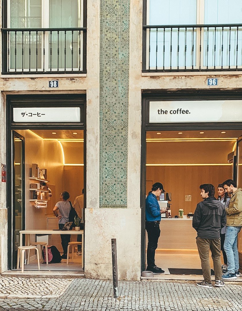Storefront of The Coffee, specialty coffee shop in Lisbon