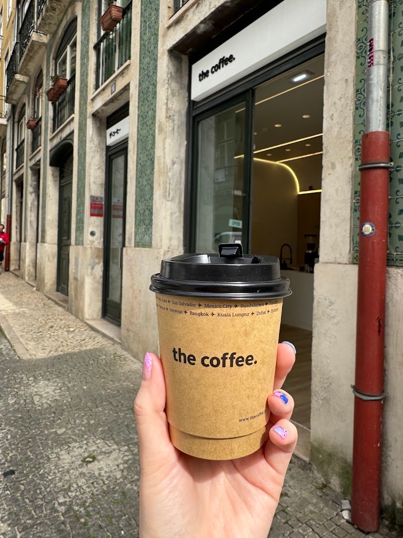 Storefront of The Coffee, specialty coffee shop in Lisbon