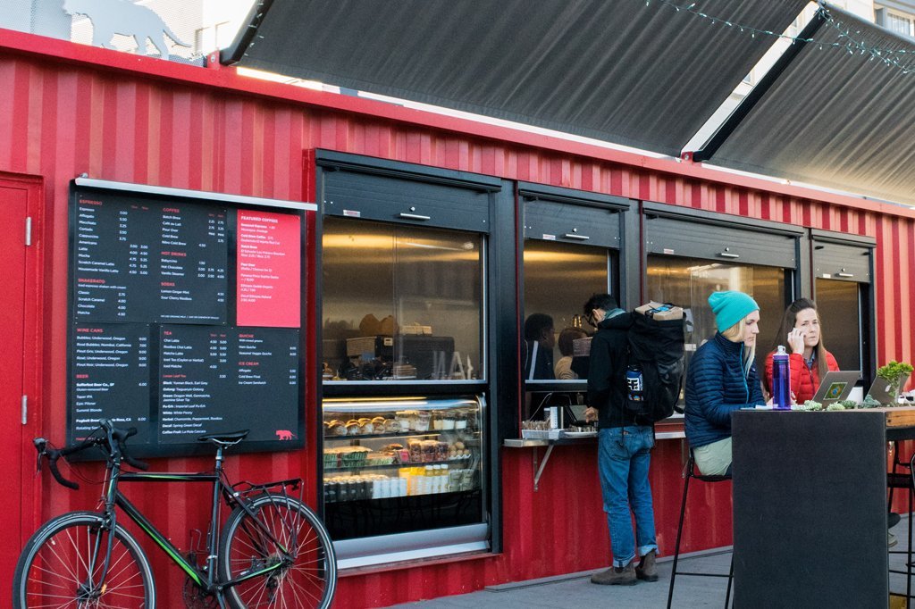 Storefront of Equator Coffees, specialty coffee shop in Oakland