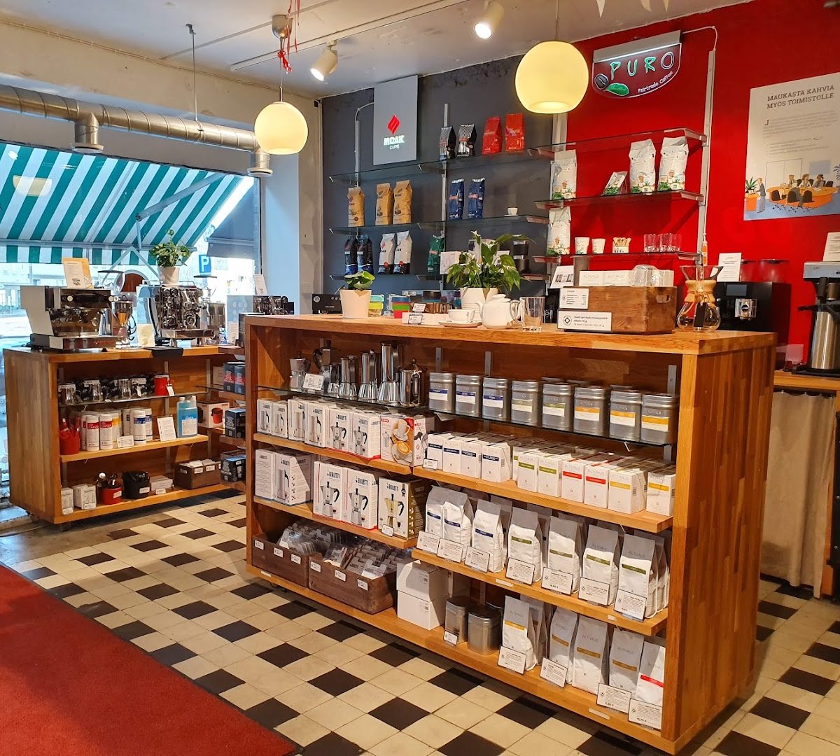 Interior of Kaffecentralen | Shop, specialty coffee shop in Helsinki