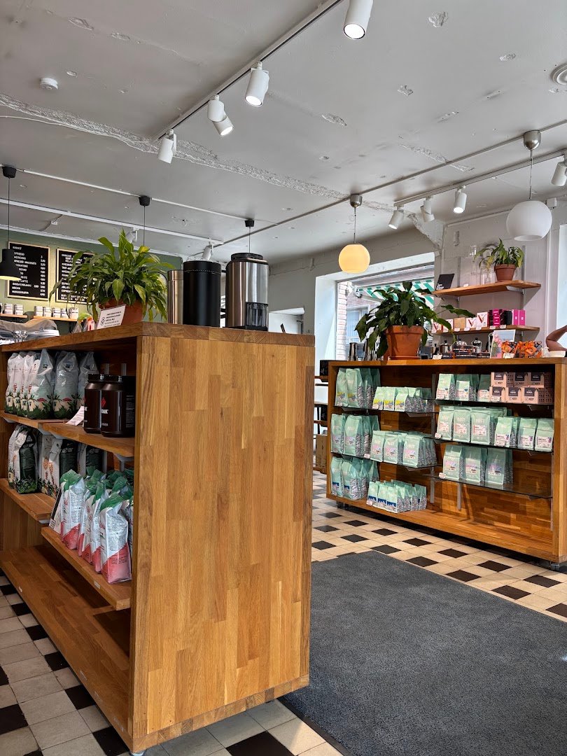 Interior of Kaffecentralen | Shop, specialty coffee shop in Helsinki