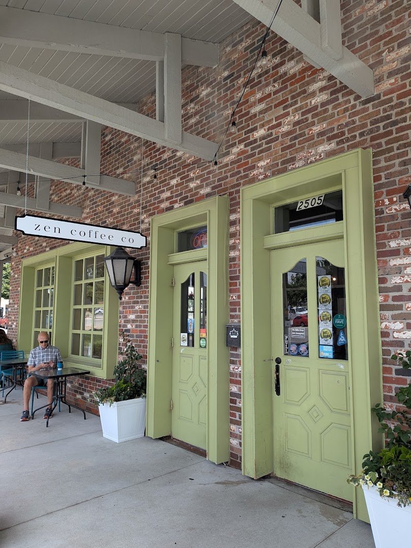 Storefront of Zen Coffee Company West, specialty coffee shop in Omaha