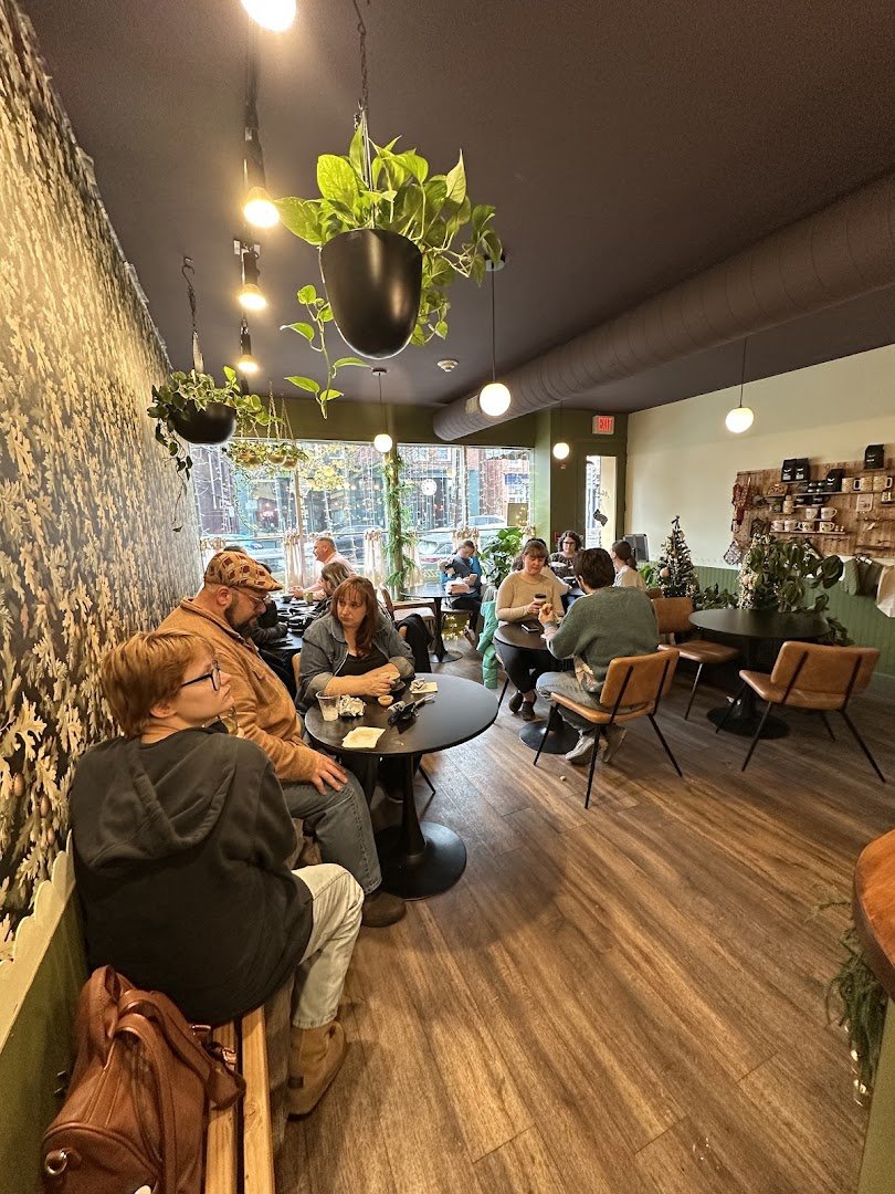 Interior of Kovella Coffee, specialty coffee shop in Rochester