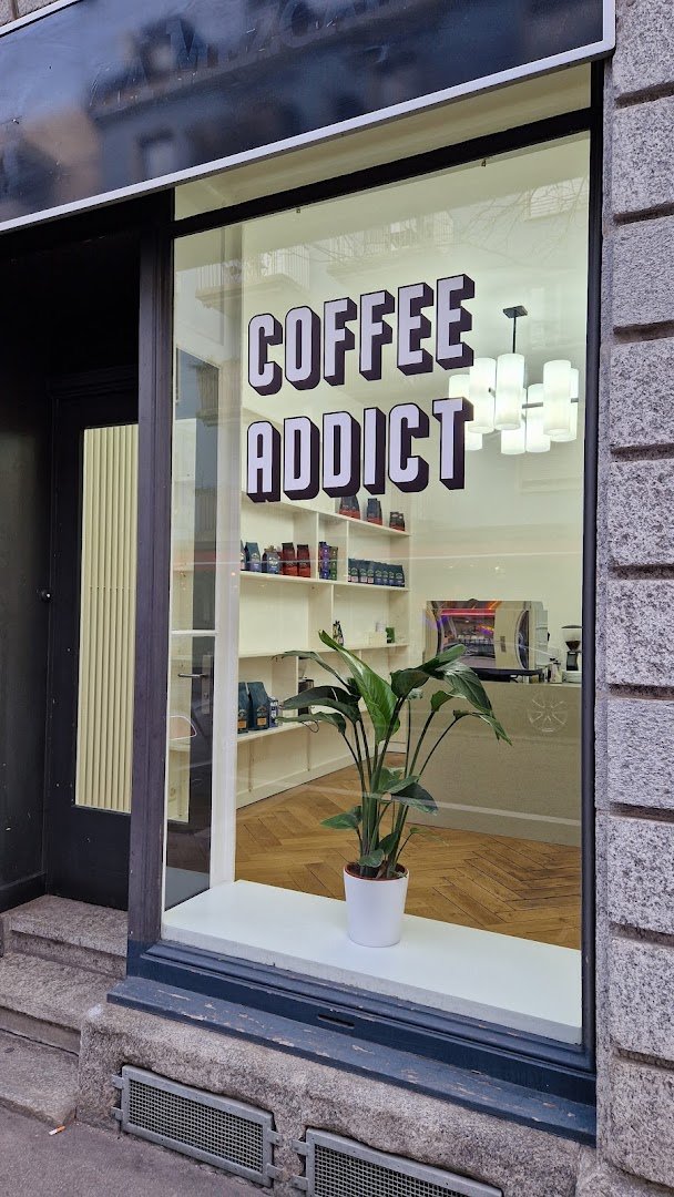 Storefront of COFFEE ADDICT, specialty coffee shop in Zurich