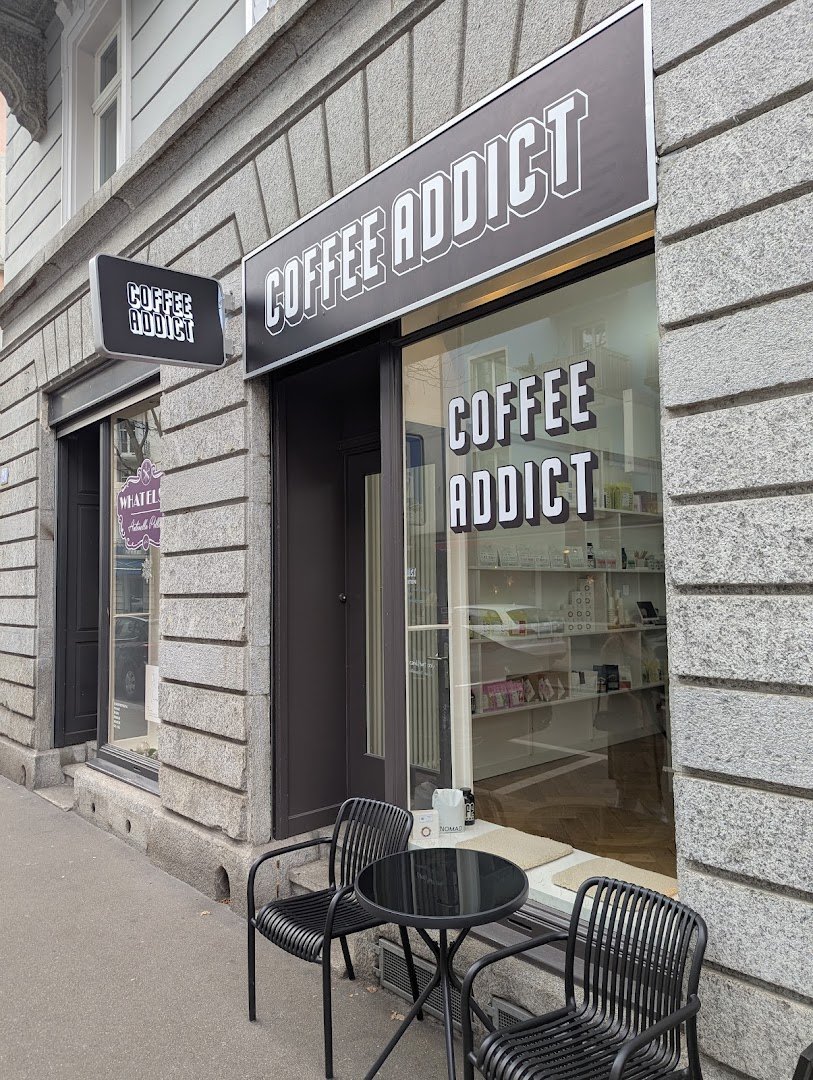 Storefront of COFFEE ADDICT, specialty coffee shop in Zurich