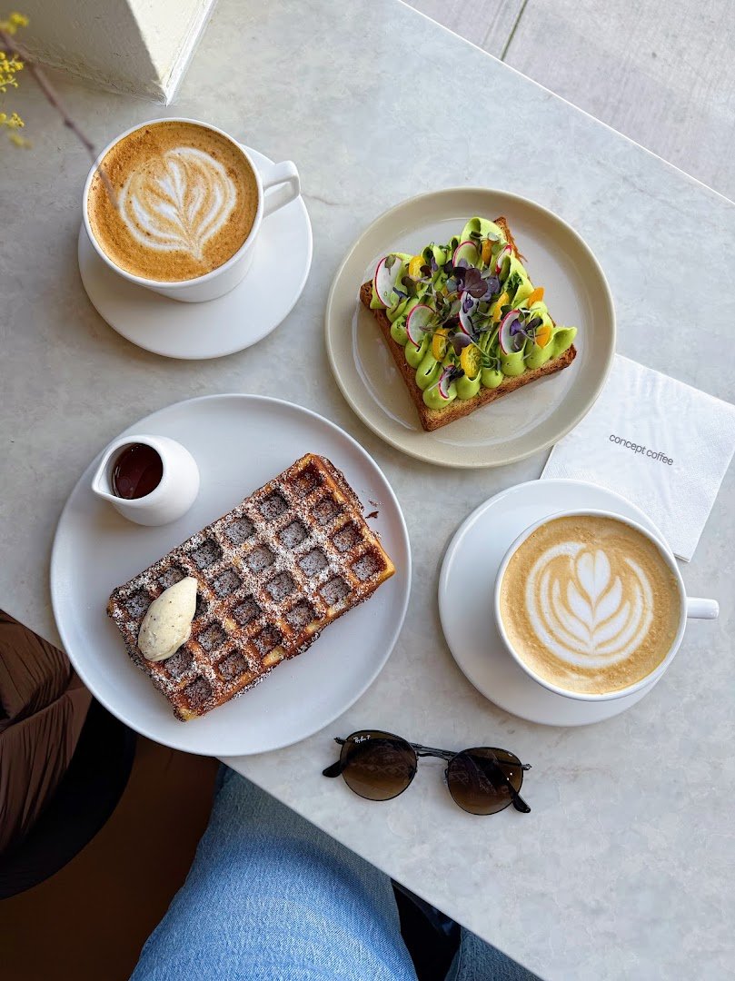 Coffee at Concept Coffee, specialty coffee shop in Sacramento
