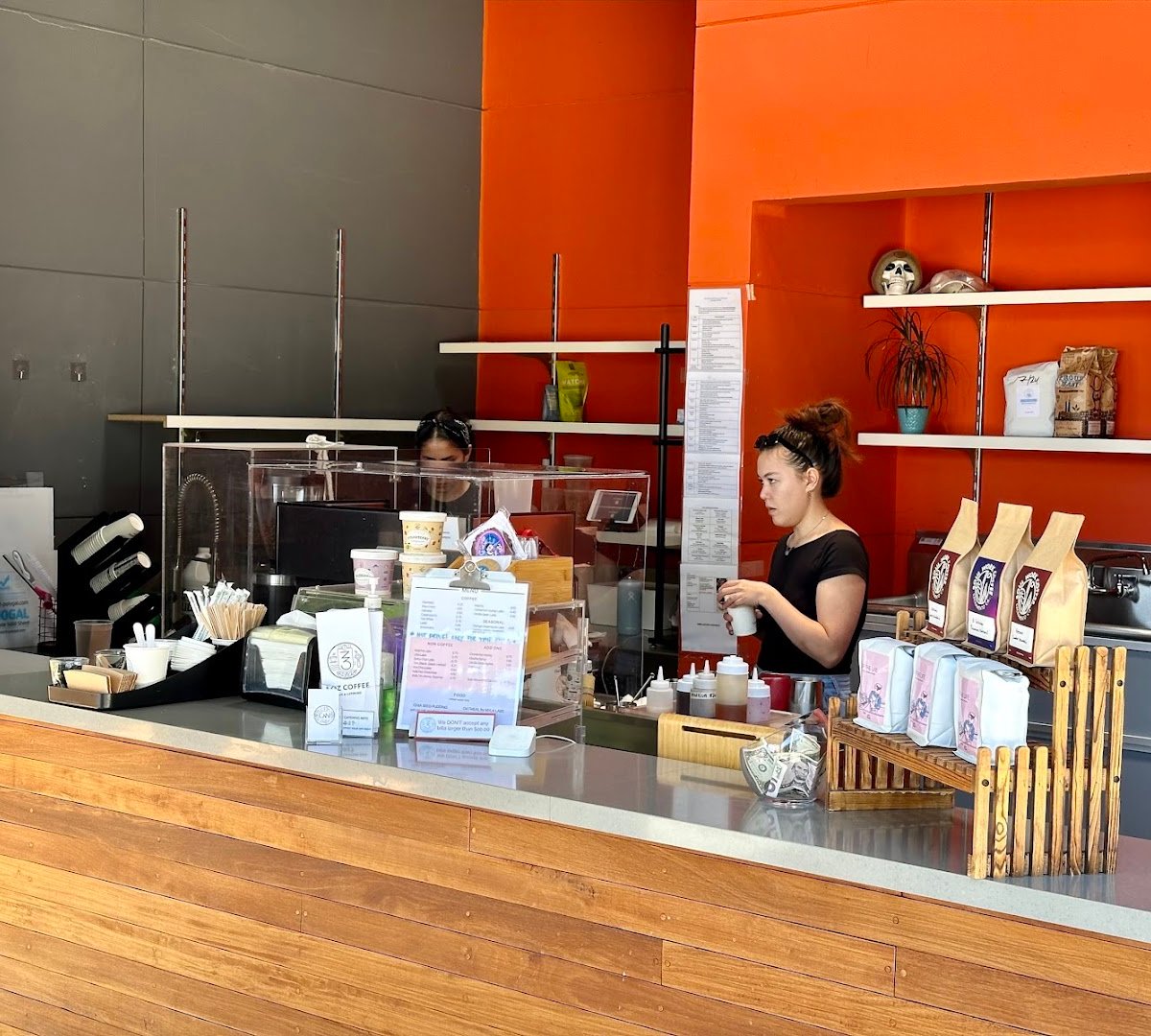 Interior of 1 Oz Coffee, specialty coffee shop in San Jose