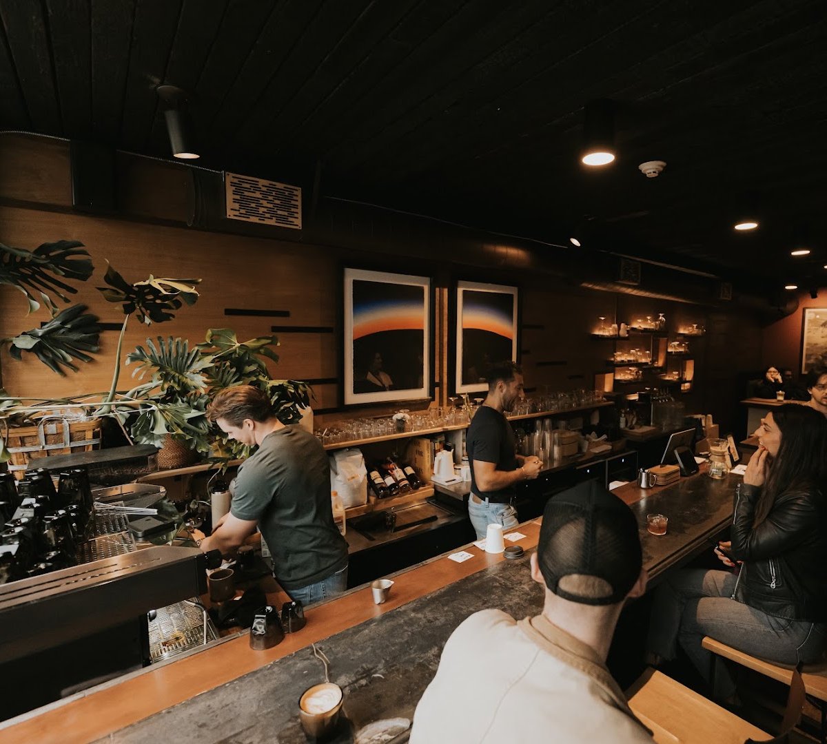 Interior of Reprise, specialty coffee shop in Providence