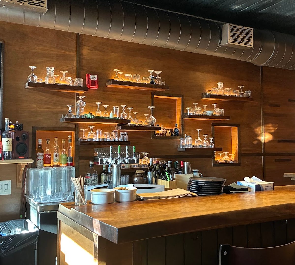 Interior of Reprise, specialty coffee shop in Providence