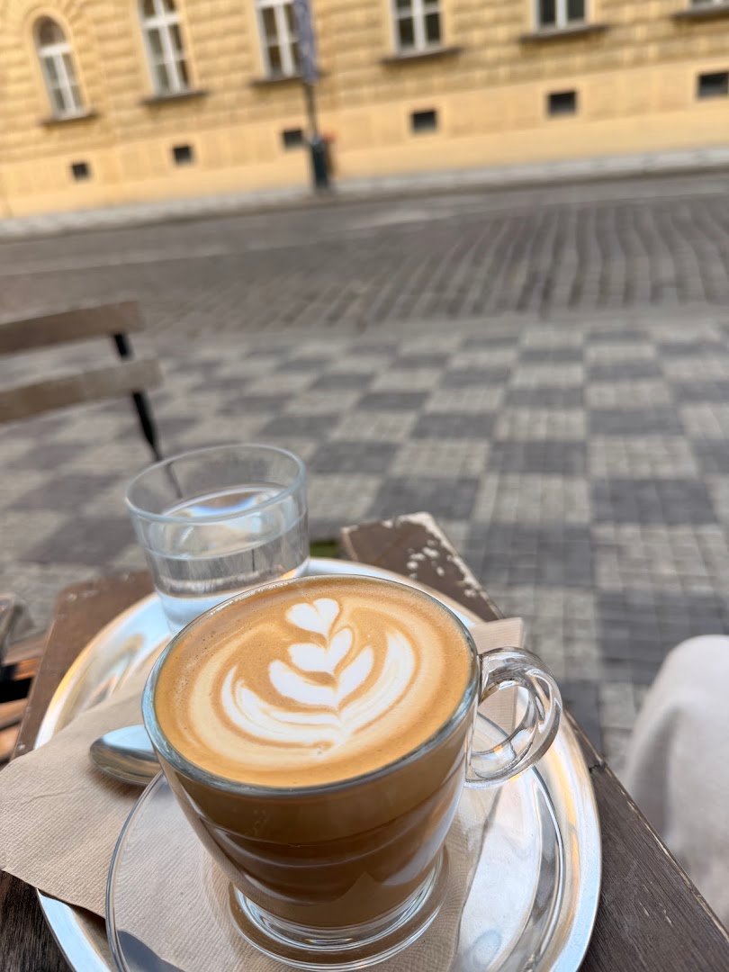 Coffee at Kaldi, specialty coffee shop in Prague