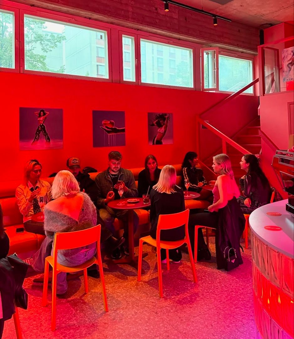 Interior of Outrun Cafe, specialty coffee shop in Helsinki