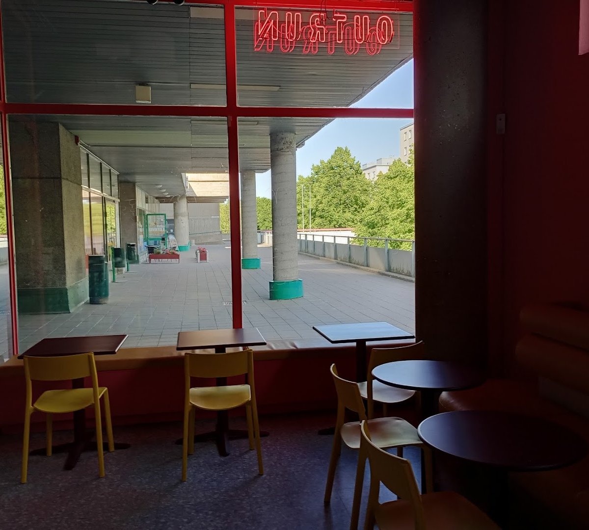 Interior of Outrun Cafe, specialty coffee shop in Helsinki