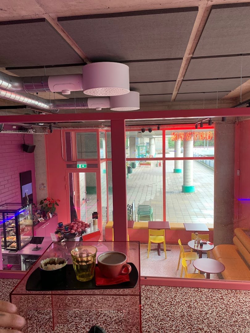 Interior of Outrun Cafe, specialty coffee shop in Helsinki