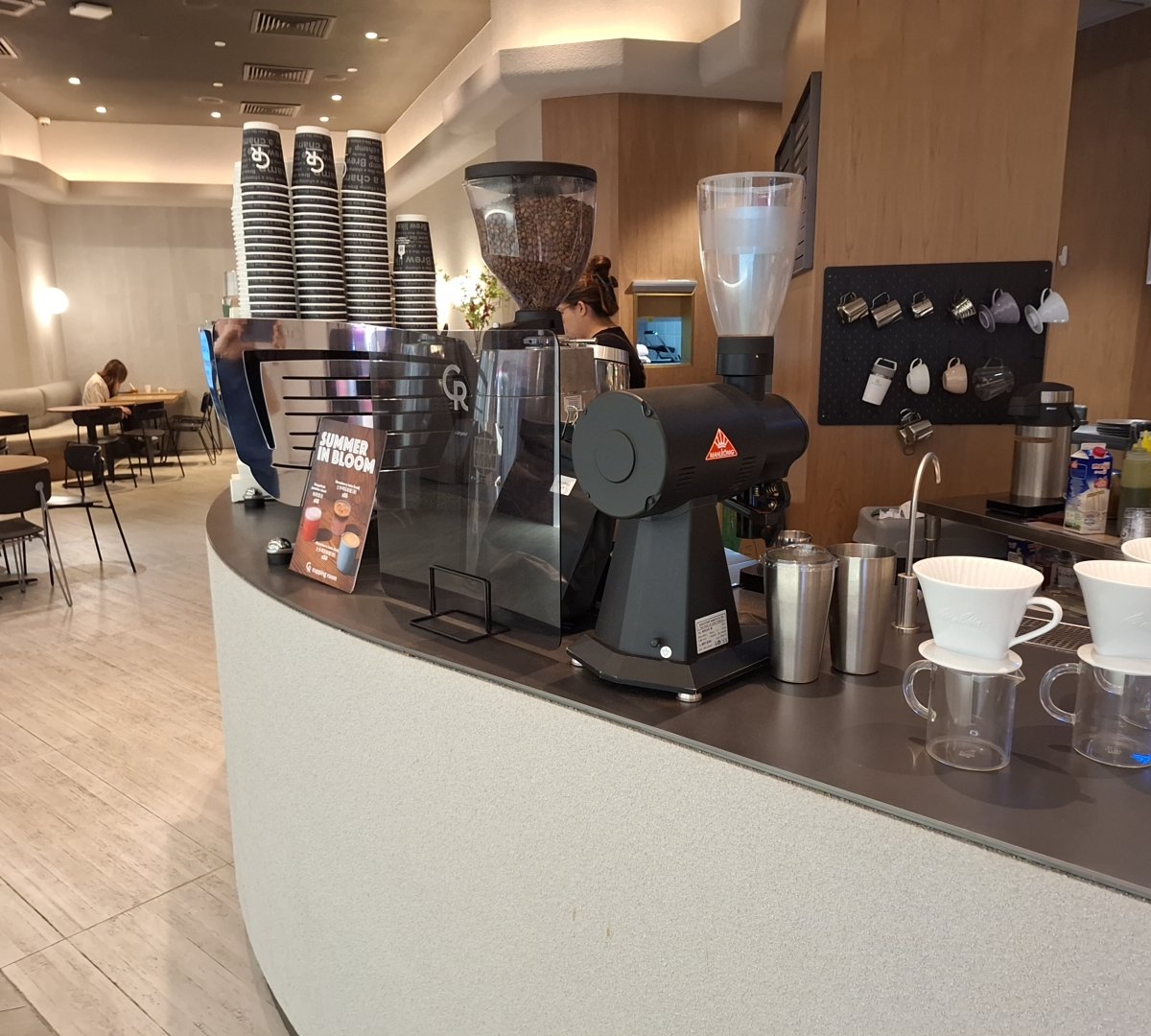 Interior of Cupping Room, specialty coffee shop in Hong Kong