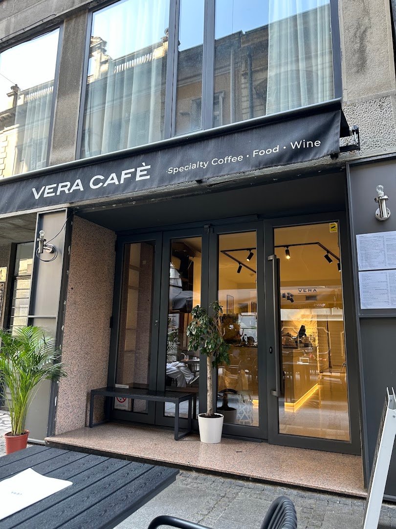 Storefront of VERA, specialty coffee shop in Belgrade