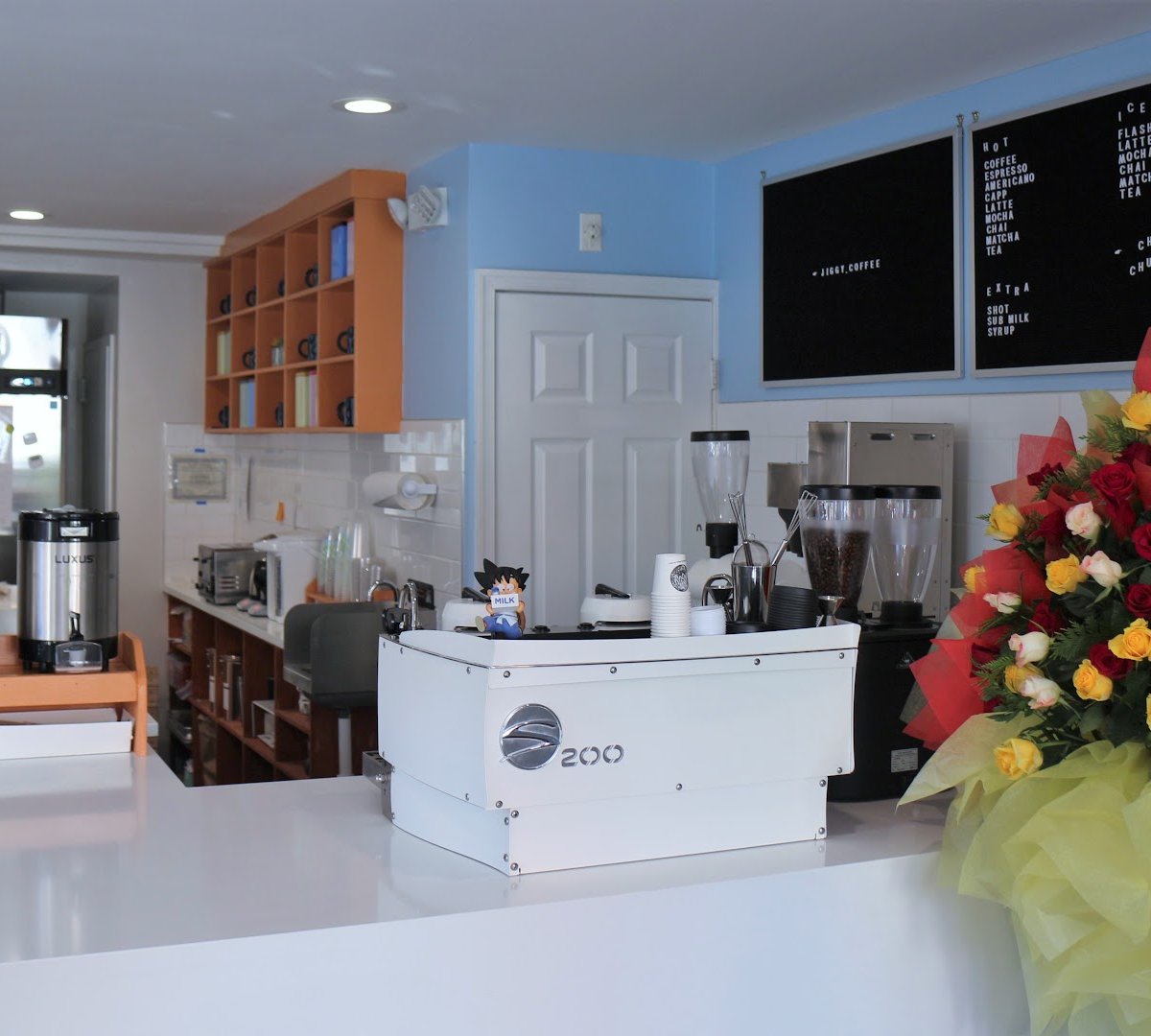 Interior of Jiggy Coffee, specialty coffee shop in Philadelphia