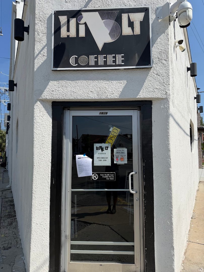 Storefront of Hivolt, specialty coffee shop in New Orleans