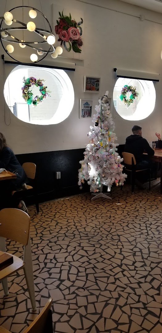 Interior of Hivolt, specialty coffee shop in New Orleans