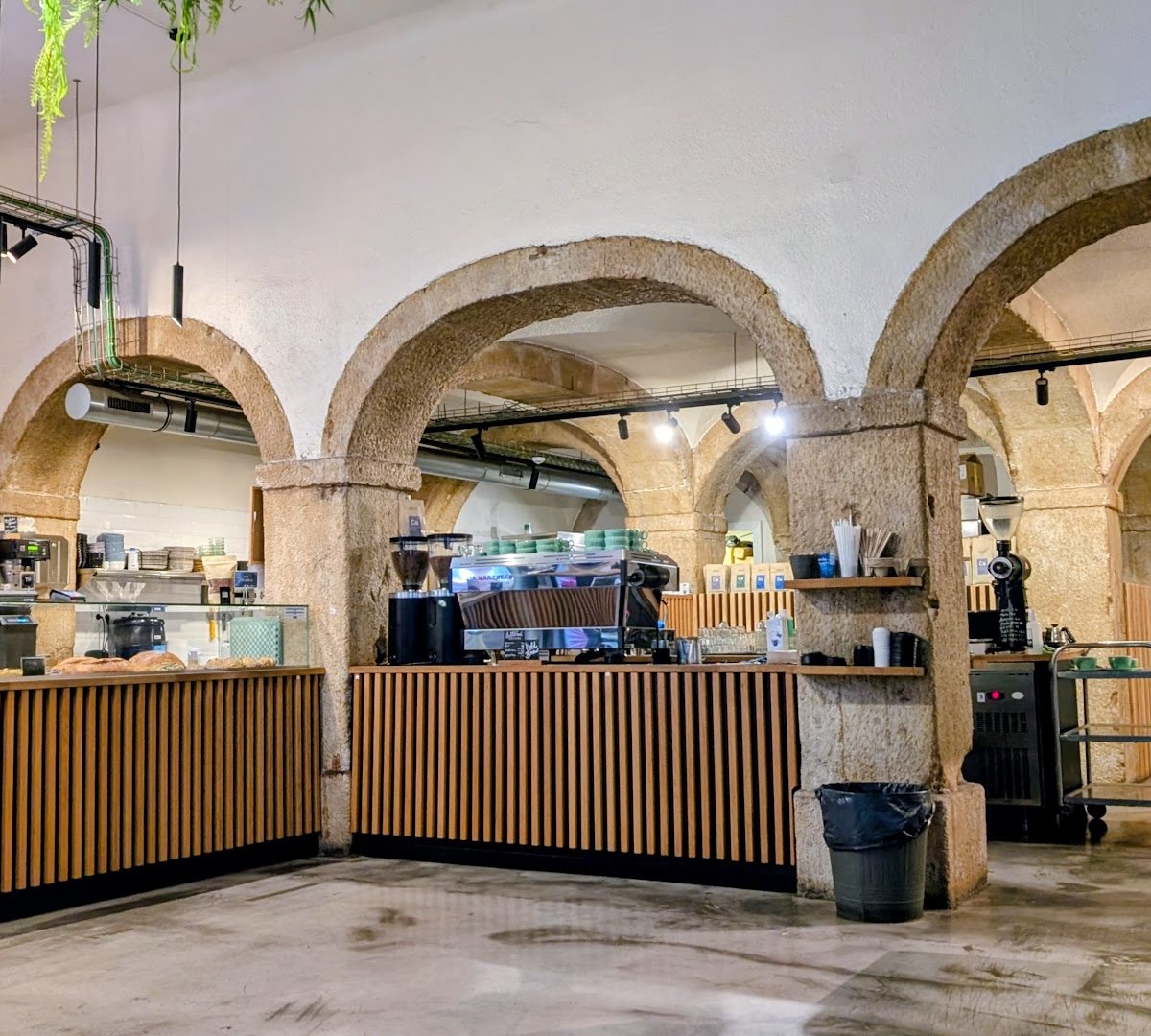 Interior of Copenhagen Coffee Lab, specialty coffee shop in Lisbon
