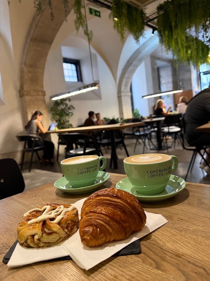 Coffee at Copenhagen Coffee Lab, specialty coffee shop in Lisbon