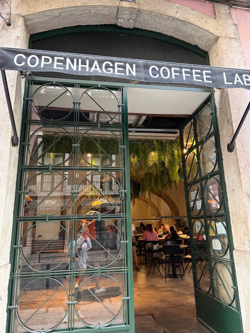 Storefront of Copenhagen Coffee Lab, specialty coffee shop in Lisbon