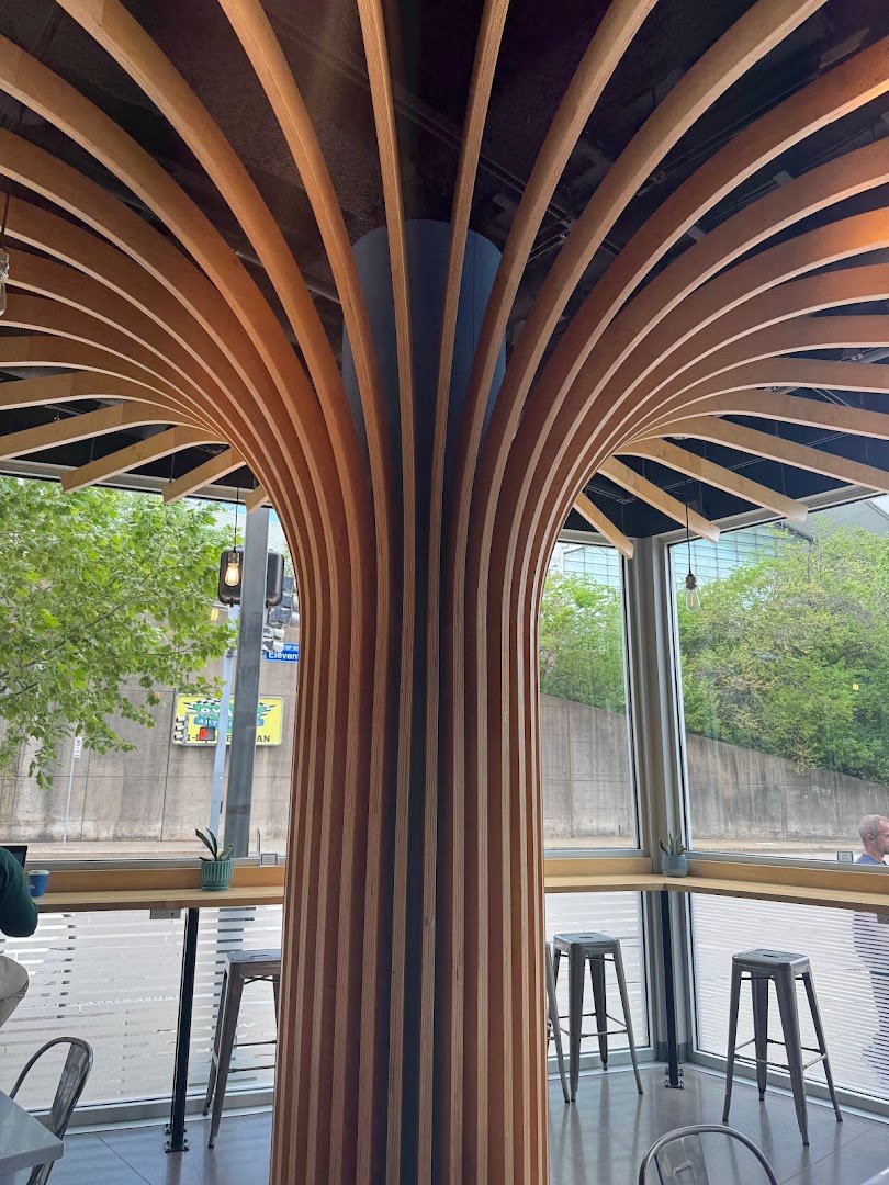 Interior of La Prima Espresso Company - Downtown, specialty coffee shop in Pittsburgh