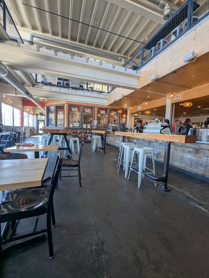 Interior of Publik Coffee Roasters, specialty coffee shop in Salt Lake City