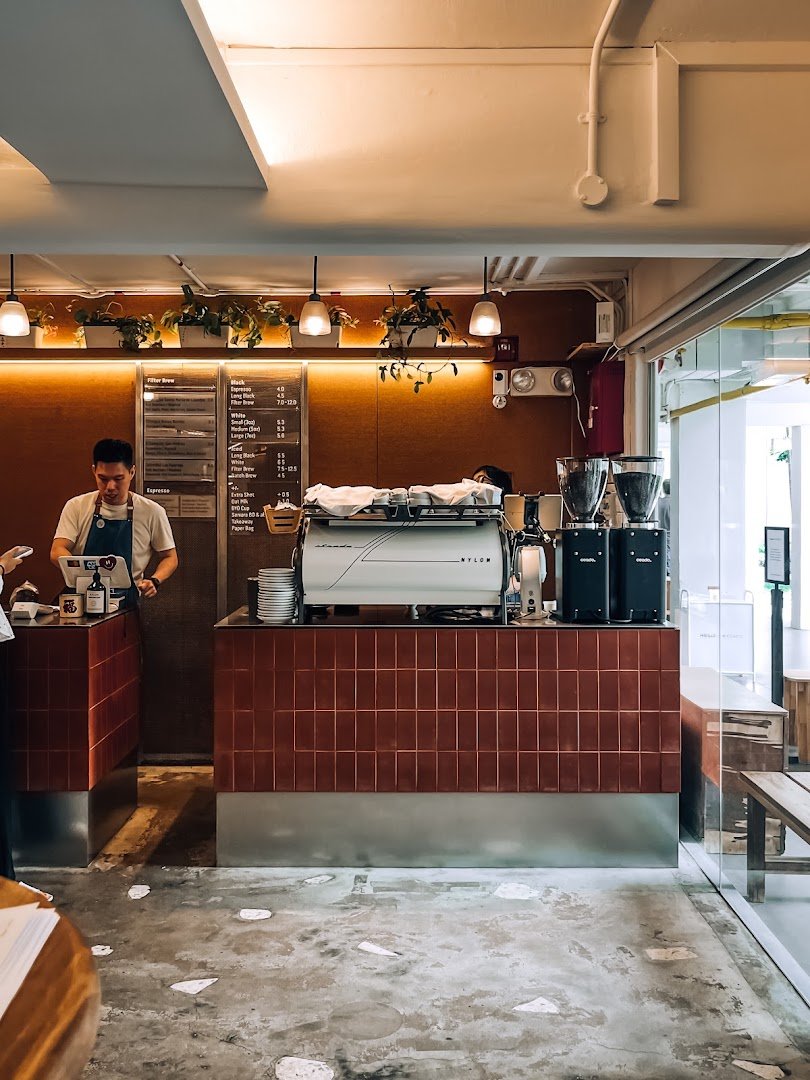 Interior of Nylon Coffee, specialty coffee shop in Singapore