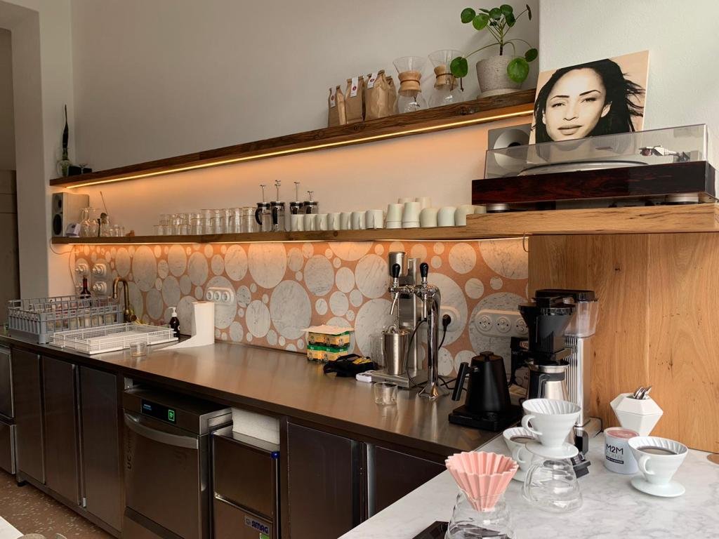 Interior of Hotel Beograd Café, specialty coffee shop in Belgrade