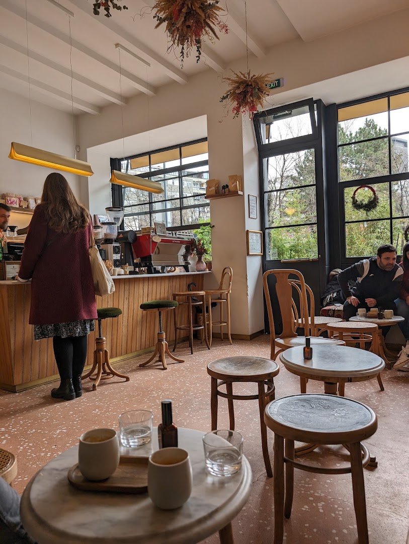 Interior of Hotel Beograd Café, specialty coffee shop in Belgrade
