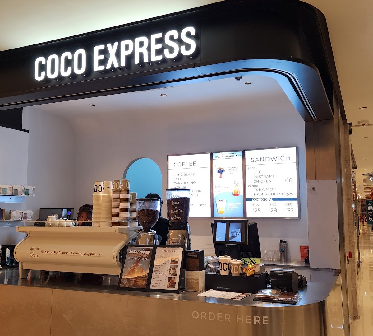 Storefront of Coco Espresso, specialty coffee shop in Hong Kong