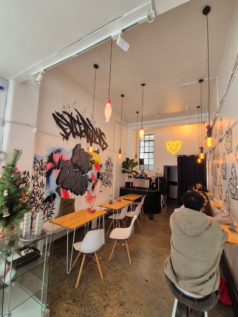 Interior of Evil Twins Coffee, specialty coffee shop in Wellington