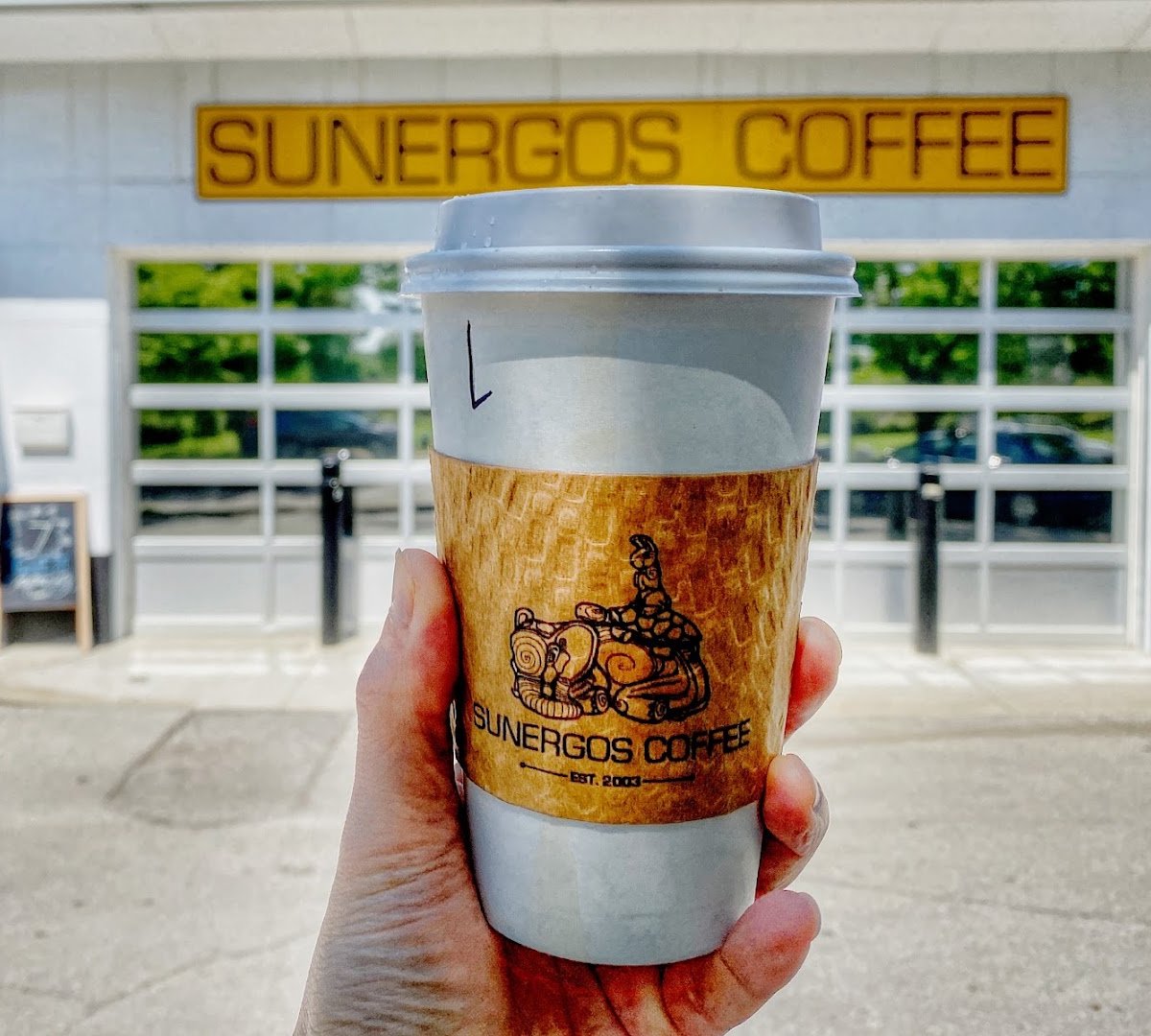 Coffee at Sunergos Coffee, specialty coffee shop in Louisville
