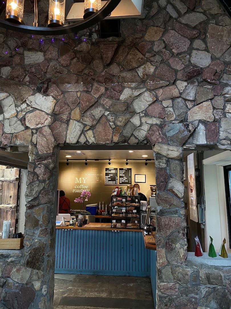 Interior of MY Coffee Roastery, specialty coffee shop in Oakland