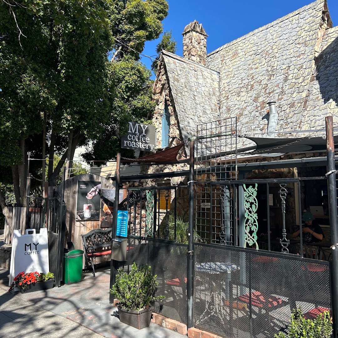Storefront of MY Coffee Roastery, specialty coffee shop in Oakland